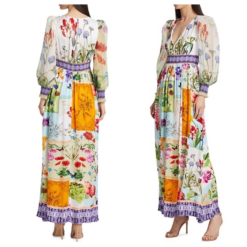ALICE + OLIVIA Bellamy V-neck Maxi Dress - Picture 6 of 12